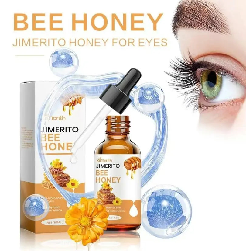 Jimerito Honey For Eyes [Ximonth] Perfect for dry eyes, eye floaters, and sticky eye build-up. This fast-acting daily eye care solution helps soothe dryness, refresh tired eyes, and nourish the delicate eye area| honey eye serum