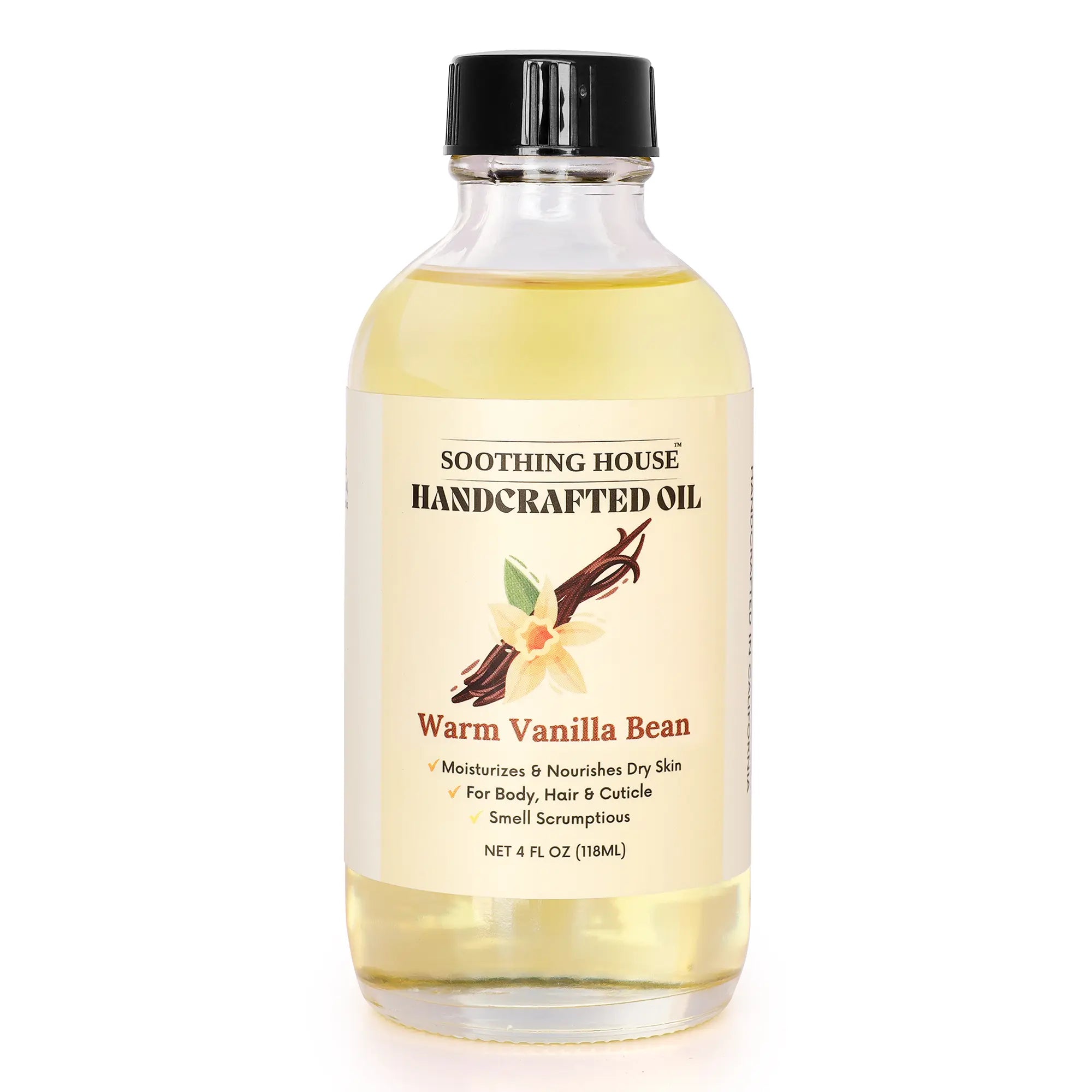Handcrafted Warm Vanilla Bean Body Oil for Silky Smooth Skin